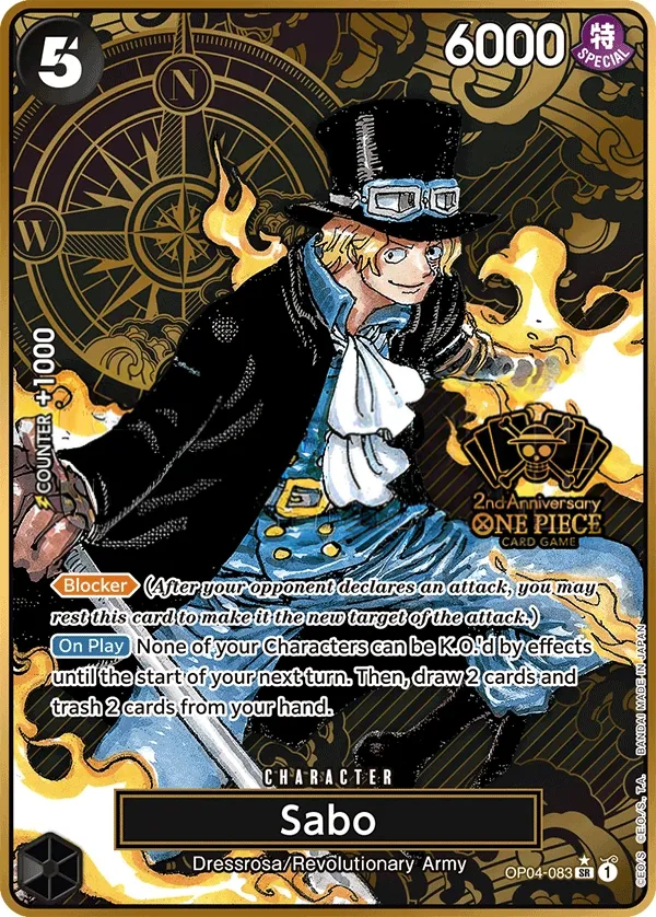 Kingdoms of Intrigue 英語版 Sabo OP04-083 · パラレル 5 カード表面