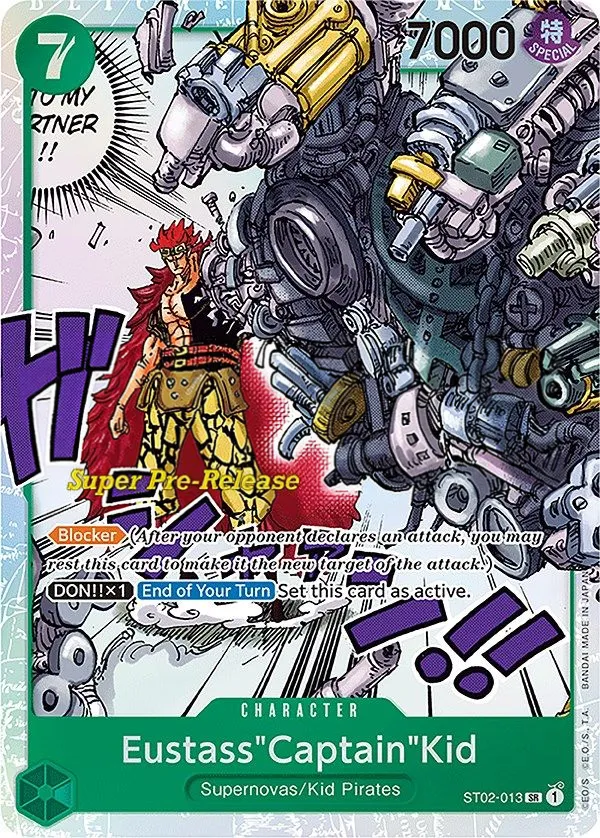 Worst Generation 영어판 Eustass"Captain"Kid ST02-013 · 세트 출시 행사 카드 앞면