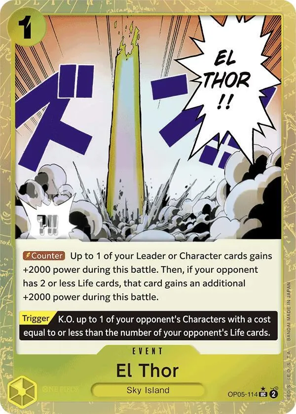 Awakening of the New Era 英語版 El Thor OP05-114 · 再録 · テクスチャー カード表面