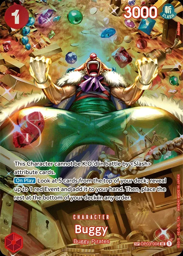 Pillars of Strength 영어판 Buggy OP03-008 · 패럴렐 카드 앞면