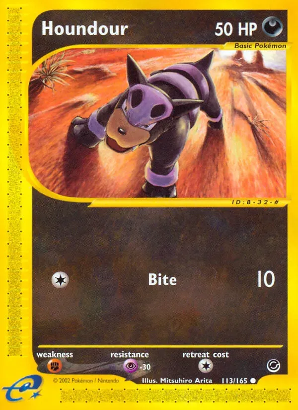 Expedition Base Set 英語版 Houndour 113 カード表面
