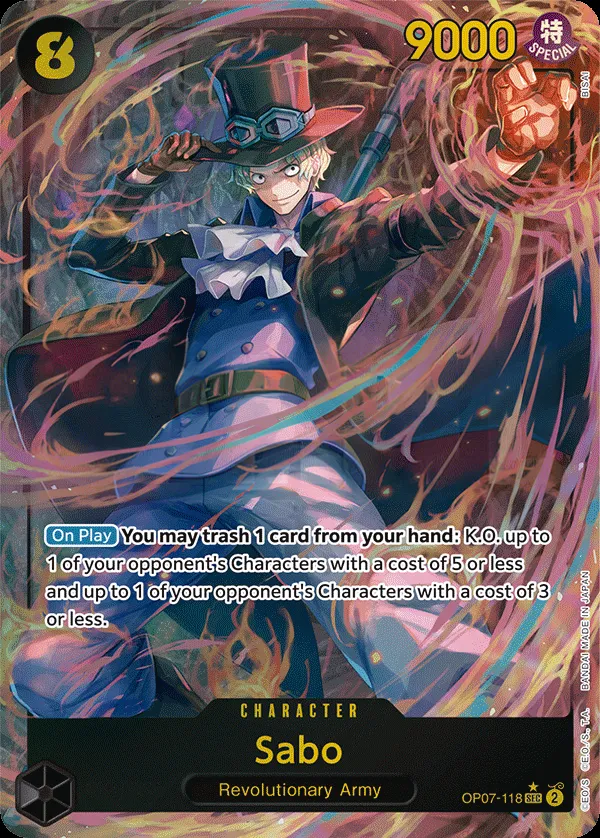 500 Years in the Future 영어판 Sabo OP07-118 · 패럴렐 카드 앞면