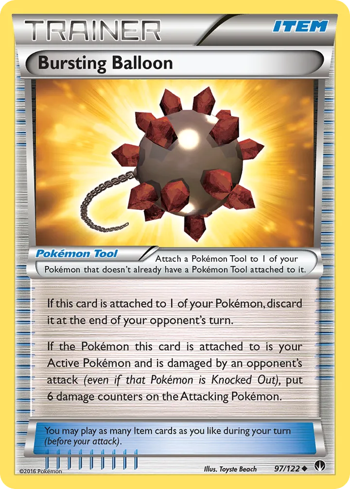 XY—BREAKpoint 영어판 Bursting Balloon 97 카드 앞면
