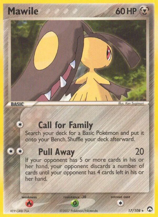 EX Power Keepers 영어판 Mawile 17 카드 앞면