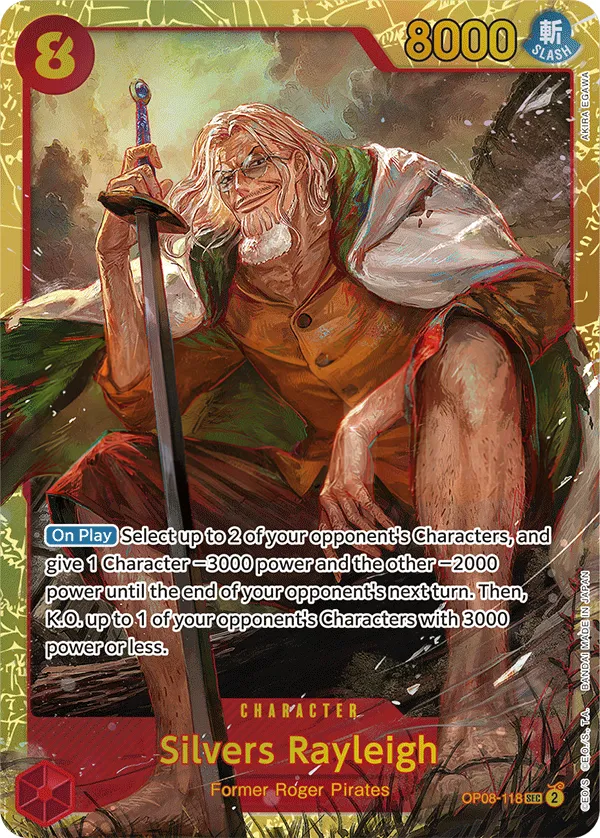 Two Legends 英語版 Silvers Rayleigh OP08-118 カード表面