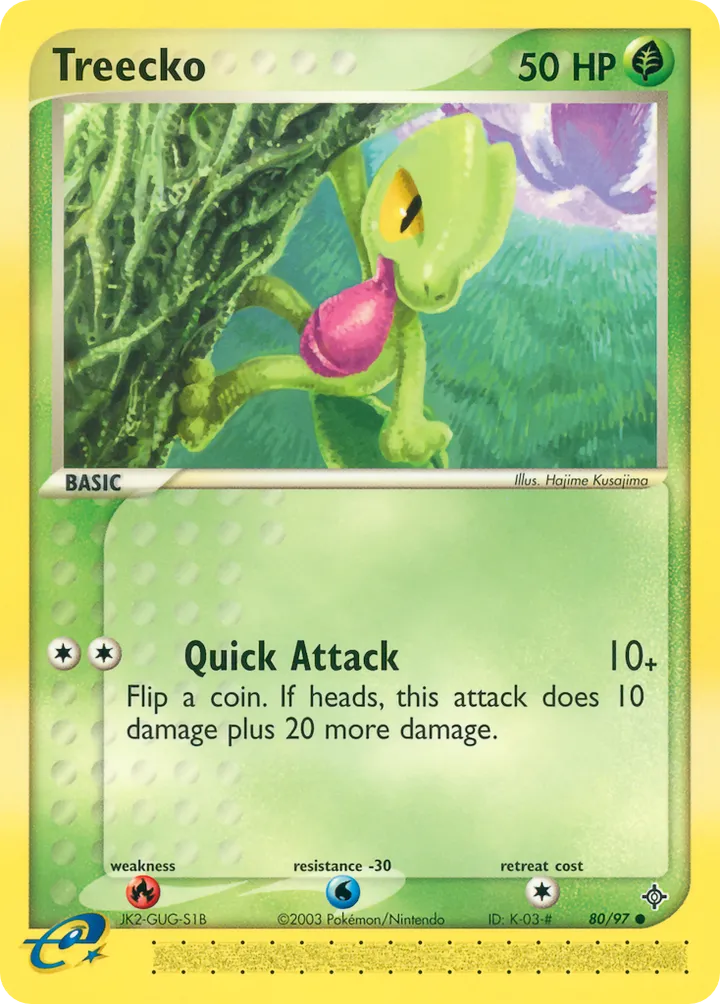 EX Dragon 영어판 Treecko 80 카드 앞면