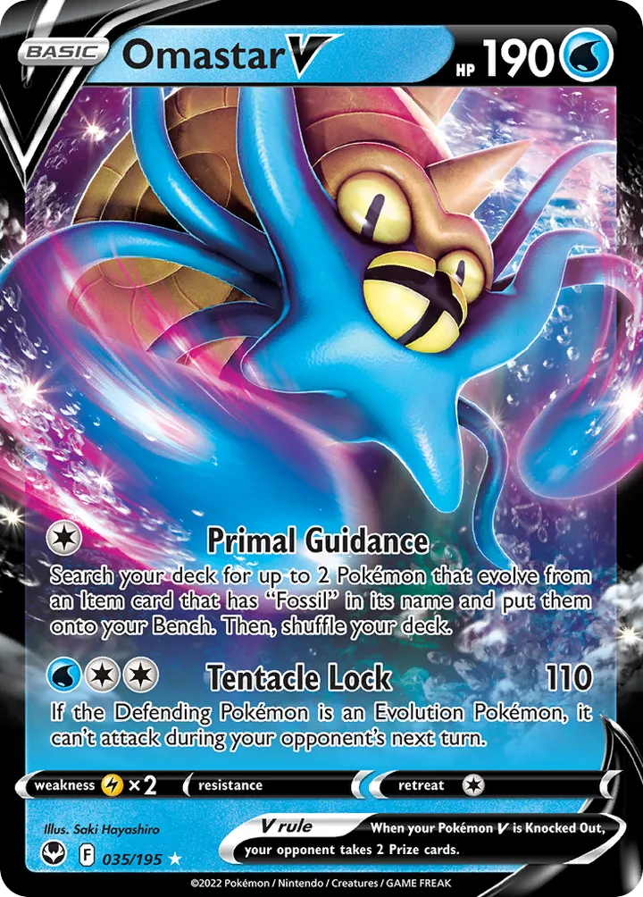 Sword & Shield—Silver Tempest 영어판 Omastar V 35 카드 앞면