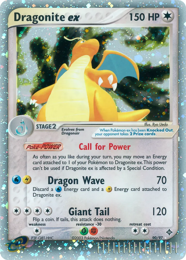 EX Dragon 영어판 Dragonite ex 90 카드 앞면