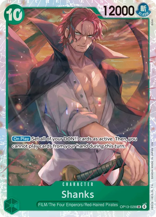 Carrying on His Will 英語版 Shanks OP13-028 カード表面