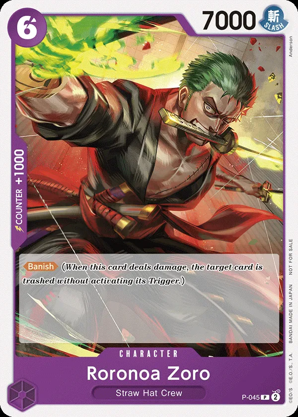 Promotion Cards 英語版 Roronoa Zoro P-045 カード表面