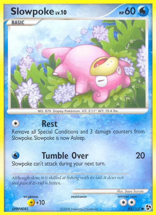 Diamond & Pearl—Great Encounters 영어판 Slowpoke 82 카드 앞면