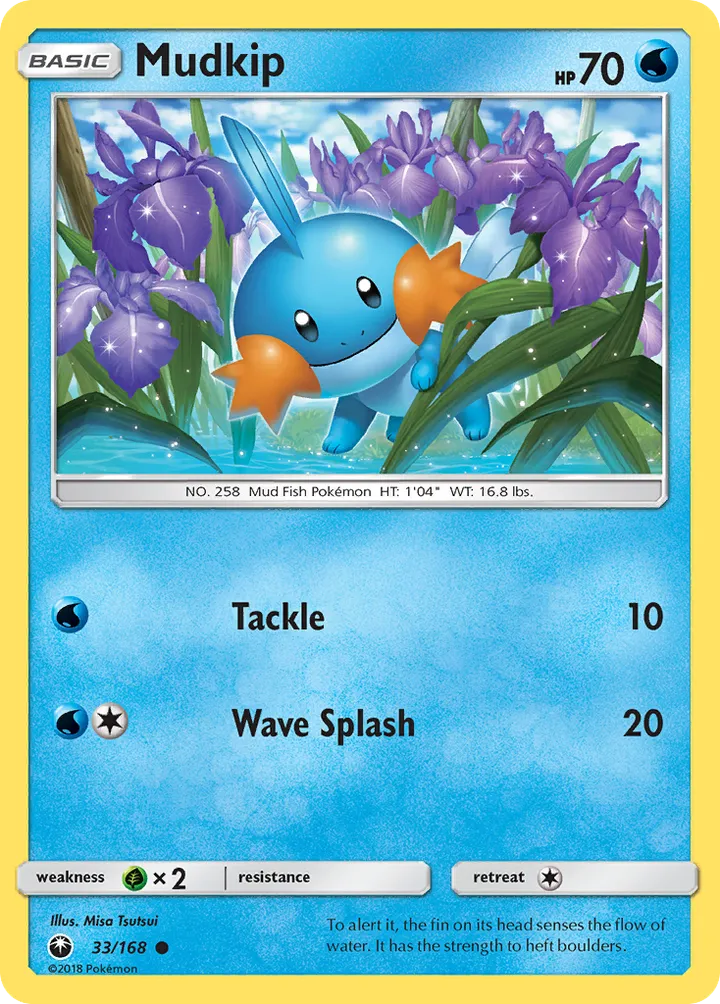 Sun & Moon—Celestial Storm 영어판 Mudkip 33 카드 앞면