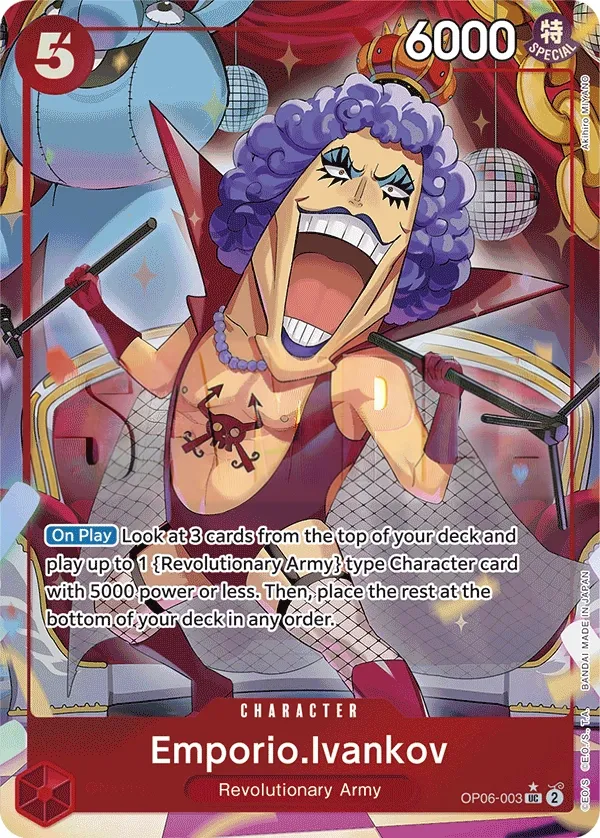 Wings of the Captain 영어판 Emporio.Ivankov OP06-003 · 패럴렐 3 카드 앞면