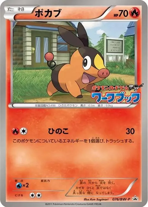 Front of Tepig 76, BW-Pプロモーションカード Japanese