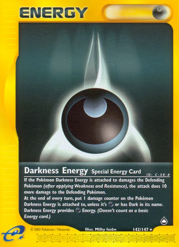 Aquapolis 영어판 Darkness Energy 142 카드 앞면