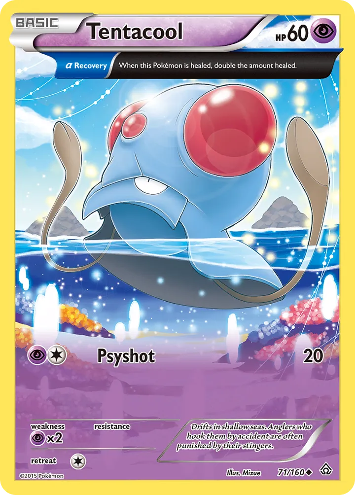 XY—Primal Clash 英語版 Tentacool 71 カード表面