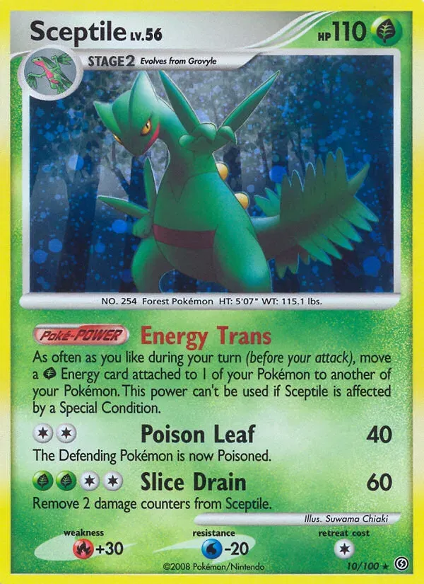 Diamond & Pearl—Stormfront 英語版 Sceptile 10 カード表面