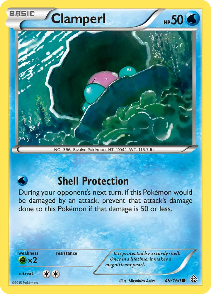 XY—Primal Clash 英語版 Clamperl 49 カード表面
