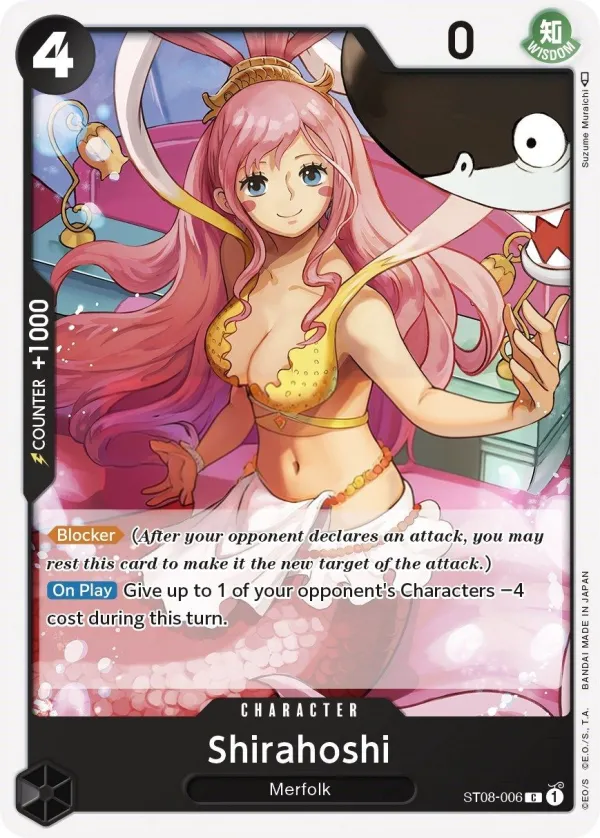 Monkey D. Luffy 영어판 Shirahoshi ST08-006 카드 앞면