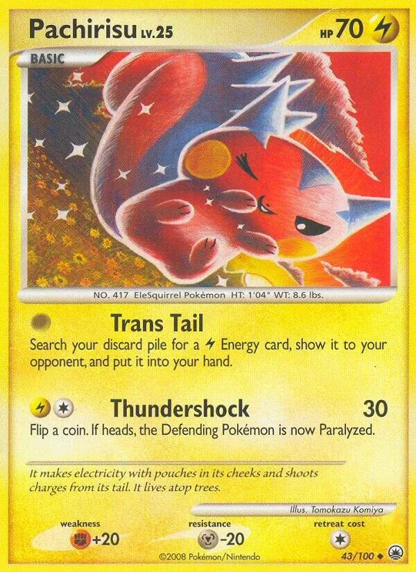 Front of Pachirisu 43, Diamond & Pearl—Majestic Dawn English