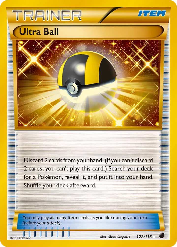 Black & White—Plasma Freeze 영어판 Ultra Ball 122 카드 앞면