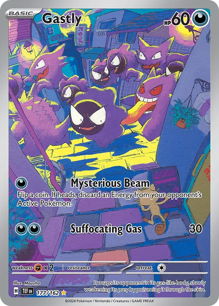 Scarlet & Violet—Temporal Forces 영어판 Gastly 177 카드 앞면