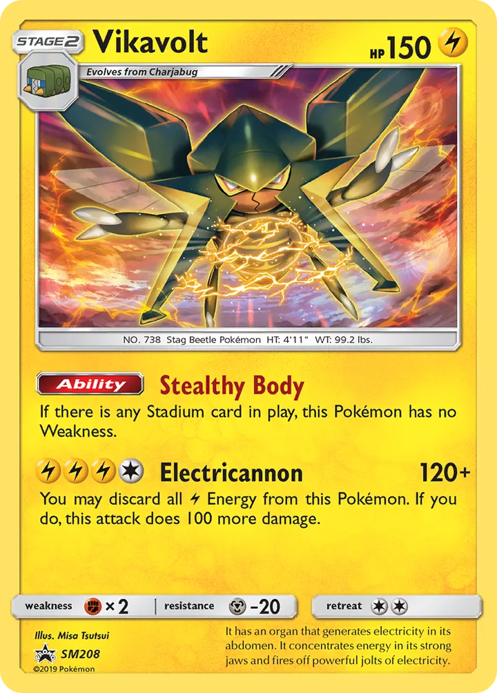 SM Black Star Promos 英語版 Vikavolt SM208 カード表面