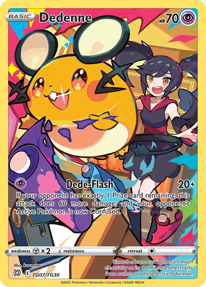 Sword & Shield—Brilliant Stars 영어판 Dedenne TG07 카드 앞면
