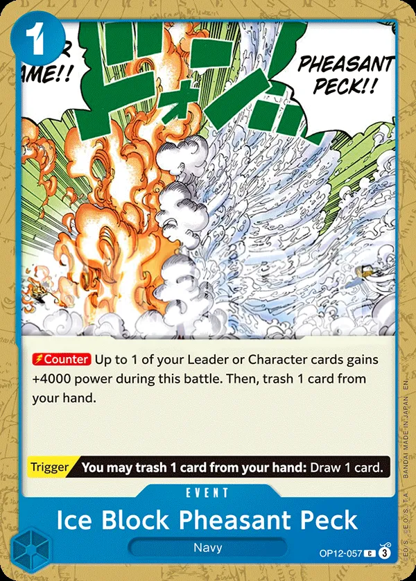 Legacy of the Master 영어판 Ice Block Pheasant Peck OP12-057 · 재록 카드 앞면