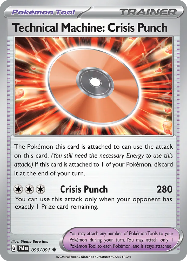 Scarlet & Violet—Paldean Fates 영어판 Technical Machine: Crisis Punch 90 카드 앞면