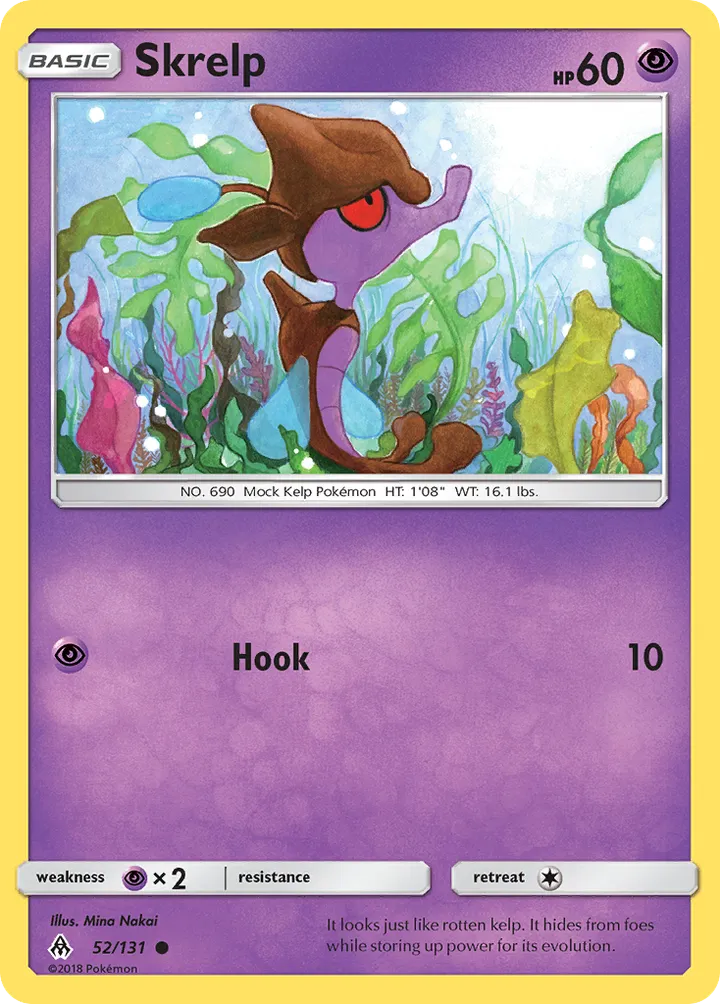 Sun & Moon—Forbidden Light 영어판 Skrelp 52 카드 앞면