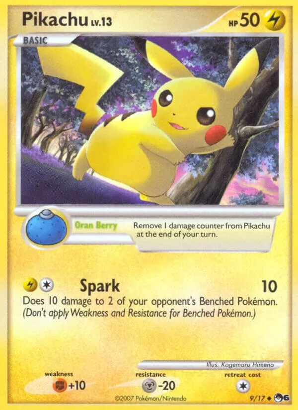 POP Series 6 英語版 Pikachu 9 カード表面