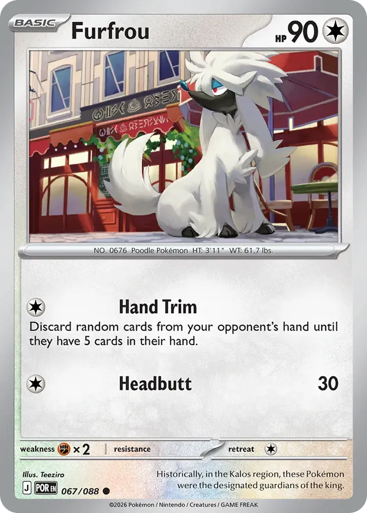 Mega Evolution—Perfect Order 영어판 Furfrou 67 카드 앞면