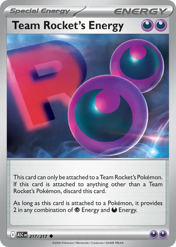 Mega Evolution—Ascended Heroes 영어판 Team Rocket's Energy 217 카드 앞면