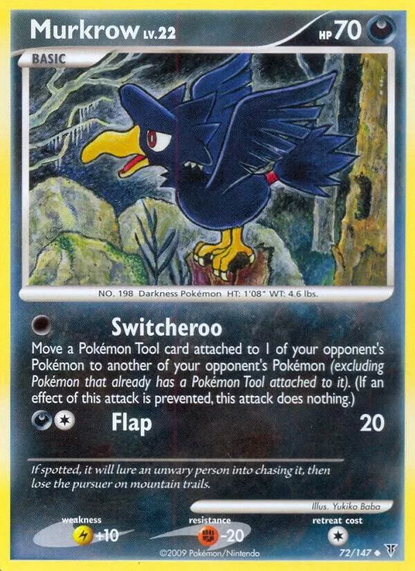Platinum—Supreme Victors 英語版 Murkrow 72 カード表面
