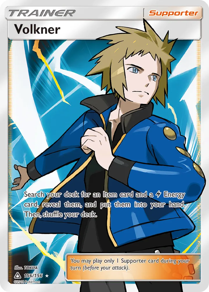 Sun & Moon—Ultra Prism 영어판 Volkner 156 카드 앞면