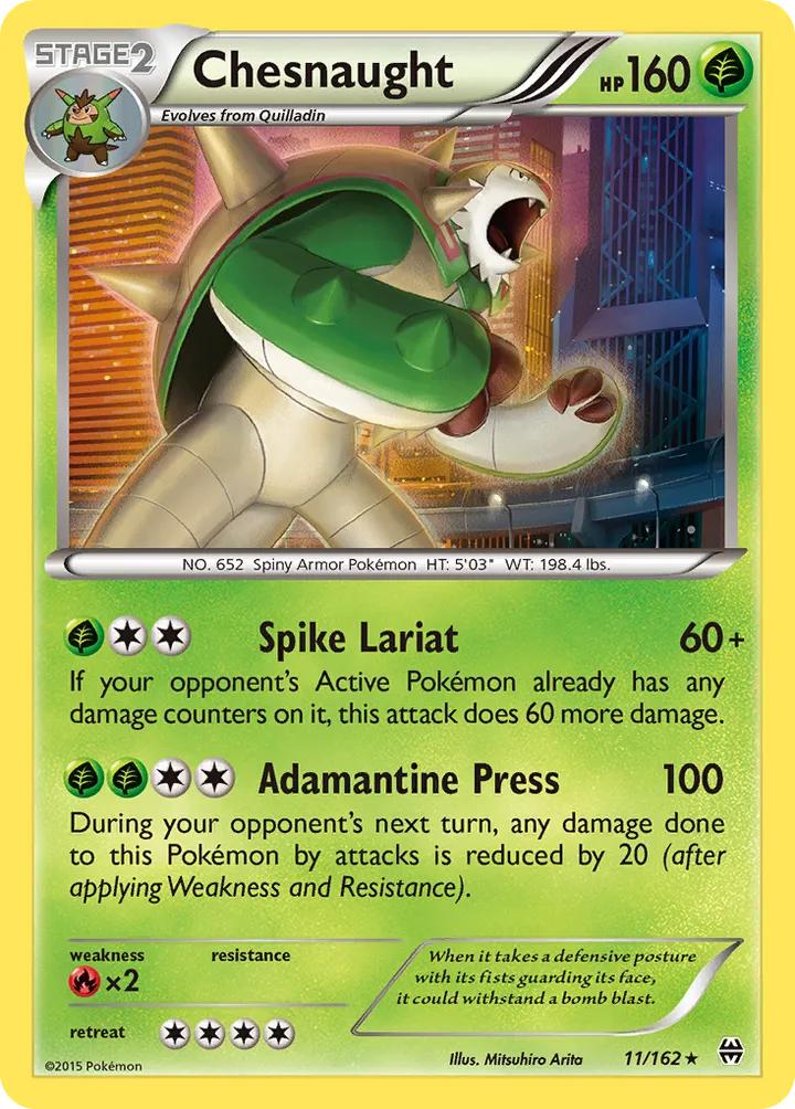 XY—BREAKthrough 英語版 Chesnaught 11 カード表面