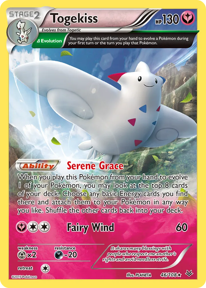 XY—Roaring Skies 英語版 Togekiss 46 カード表面