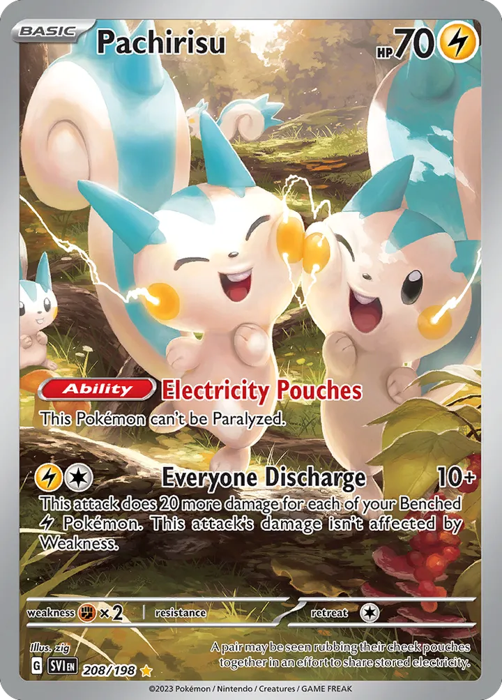 Front of Pachirisu 208, Scarlet & Violet English