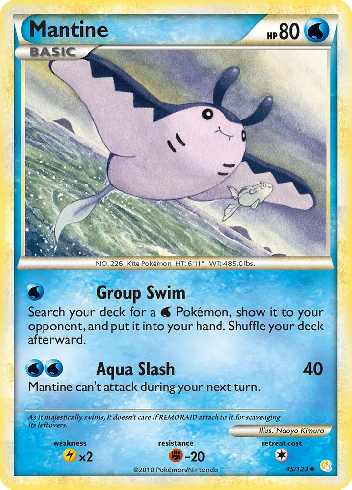 HeartGold & SoulSilver 英語版 Mantine 45 カード表面