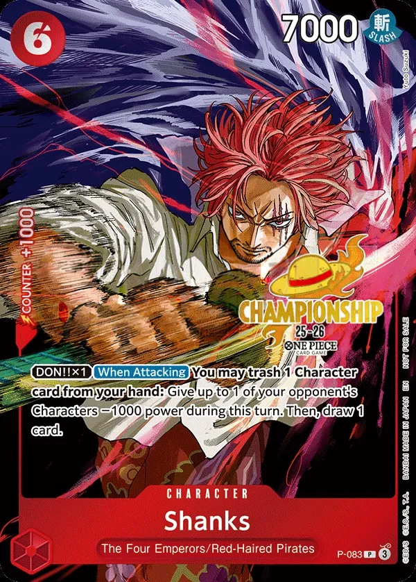 Promotion Cards 英語版 Shanks P-083 · パラレル カード表面