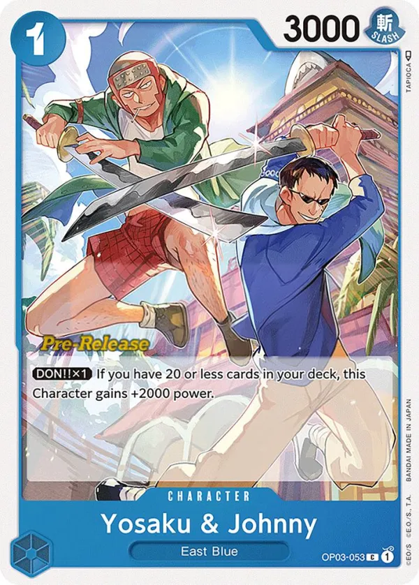 Pillars of Strength 英語版 Yosaku & Johnny OP03-053 · プレリリース カード表面