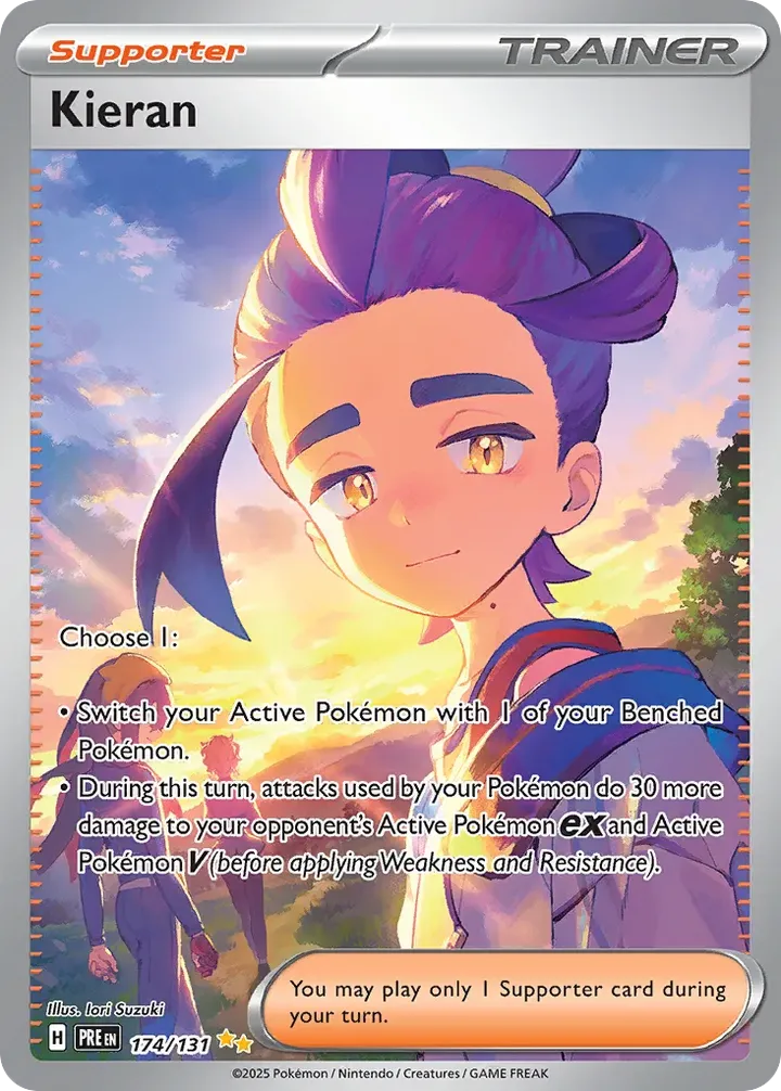 Scarlet & Violet—Prismatic Evolutions 영어판 Kieran 174 카드 앞면