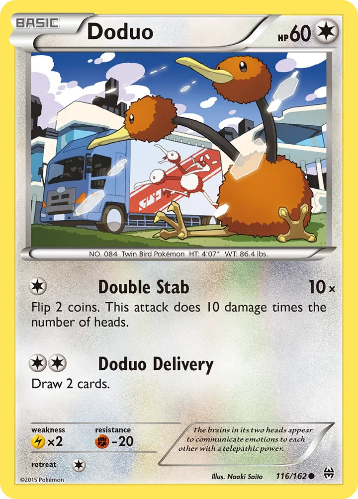 XY—BREAKthrough 英語版 Doduo 116 カード表面