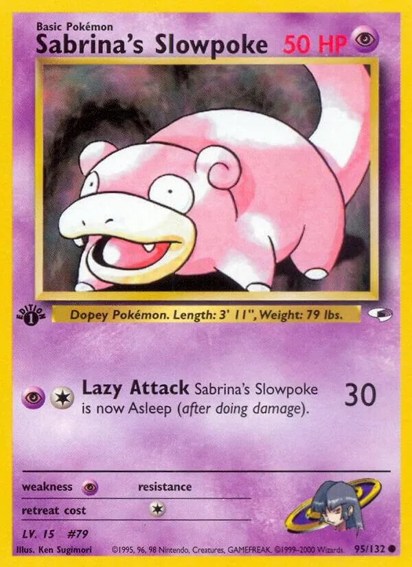 Gym Heroes 영어판 Sabrina's Slowpoke 95 카드 앞면