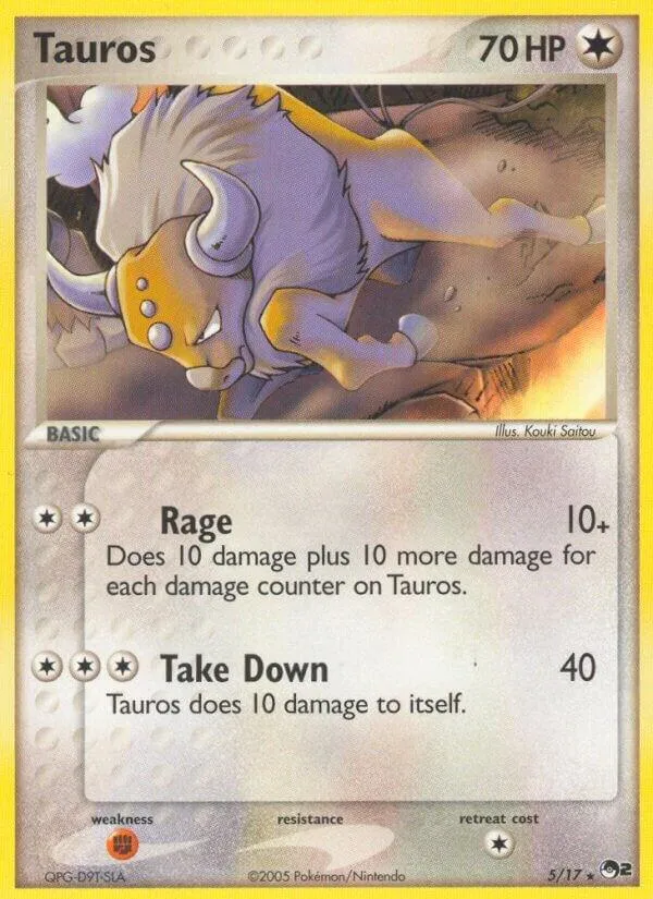 POP Series 2 영어판 Tauros 5 카드 앞면