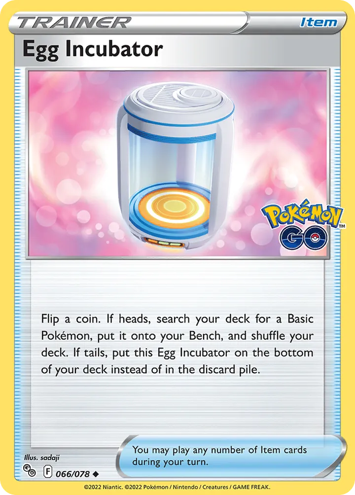 Pokémon TCG: Pokémon GO 영어판 Egg Incubator 66 카드 앞면