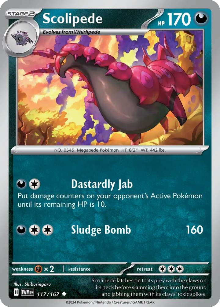Front of Scolipede 117, Scarlet & Violet—Twilight Masquerade English