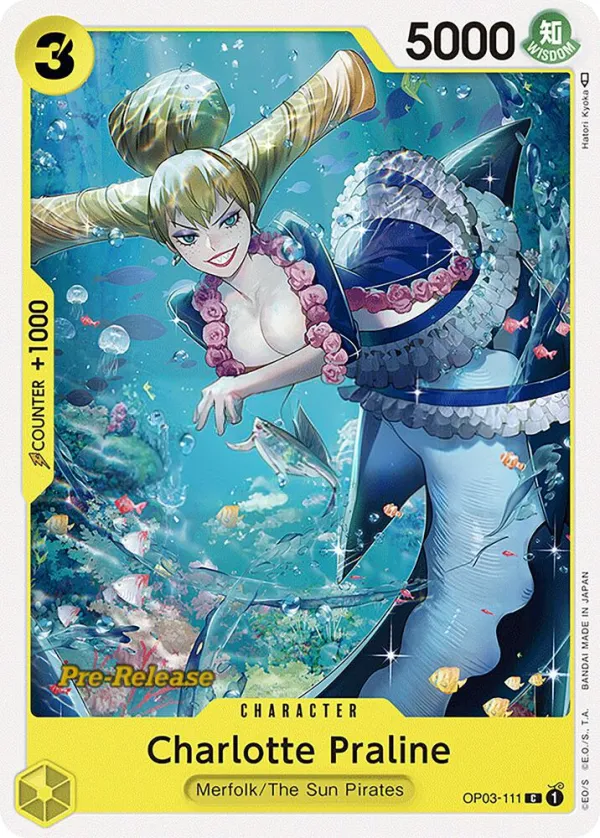 Pillars of Strength 英語版 Charlotte Praline OP03-111 · プレリリース カード表面