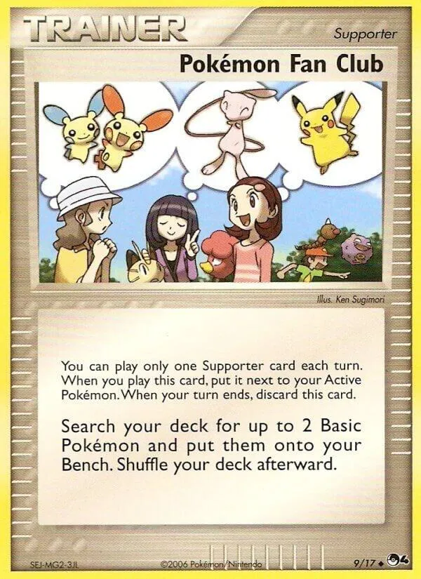 POP Series 4 영어판 Pokémon Fan Club 9 카드 앞면